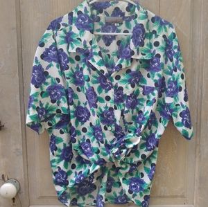 Purple Floral Two Piece Set